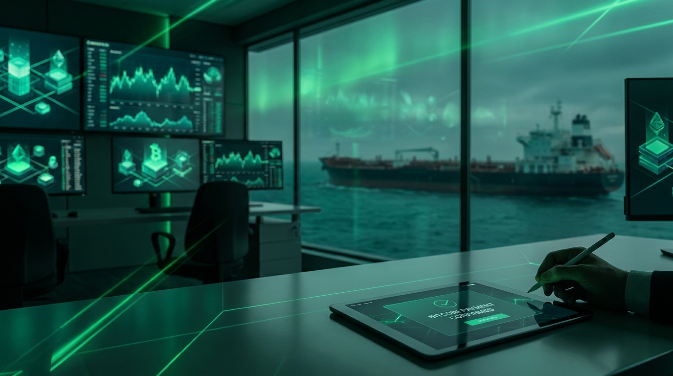 oil tanker Bitcoin payment blockchain