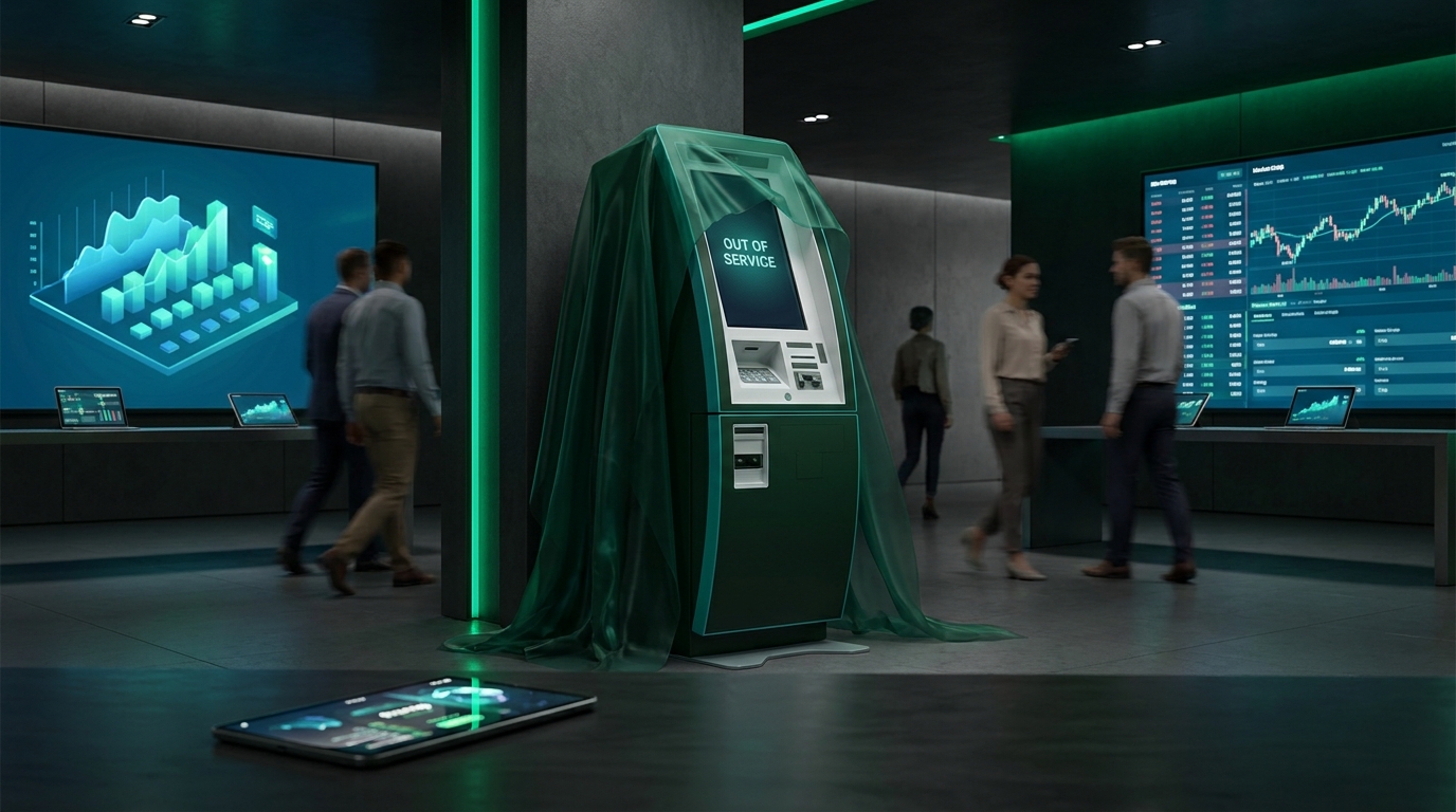 shuttered Bitcoin ATM machine