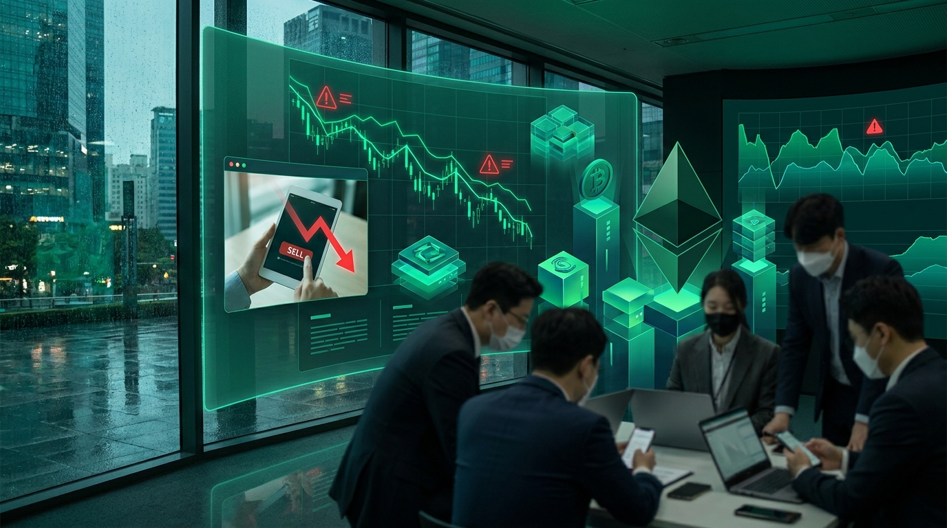 ETH price crash Seoul trading screen