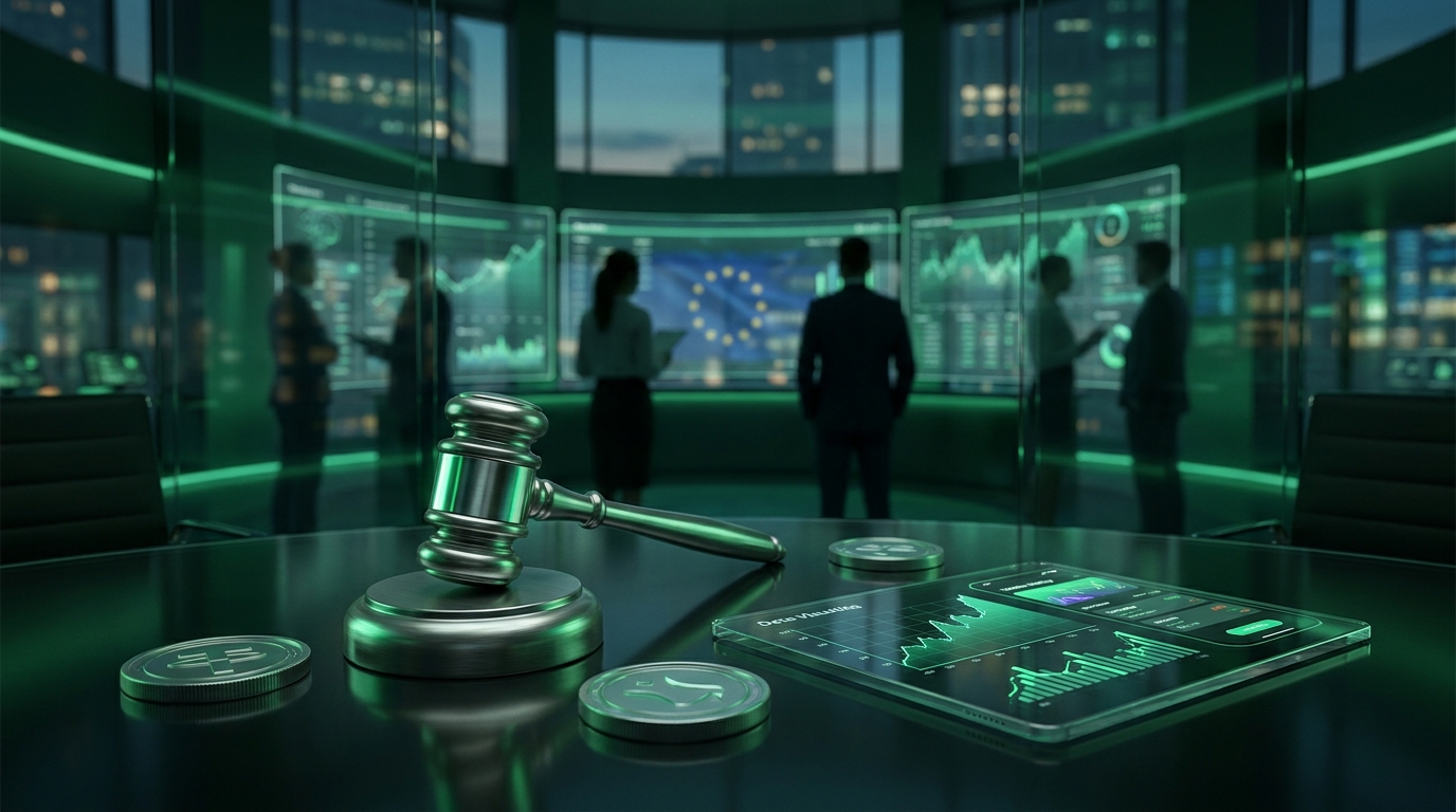 EU crypto regulation stablecoin coins gavel
