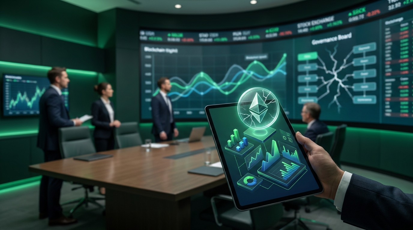 Ethereum logo cracking governance board