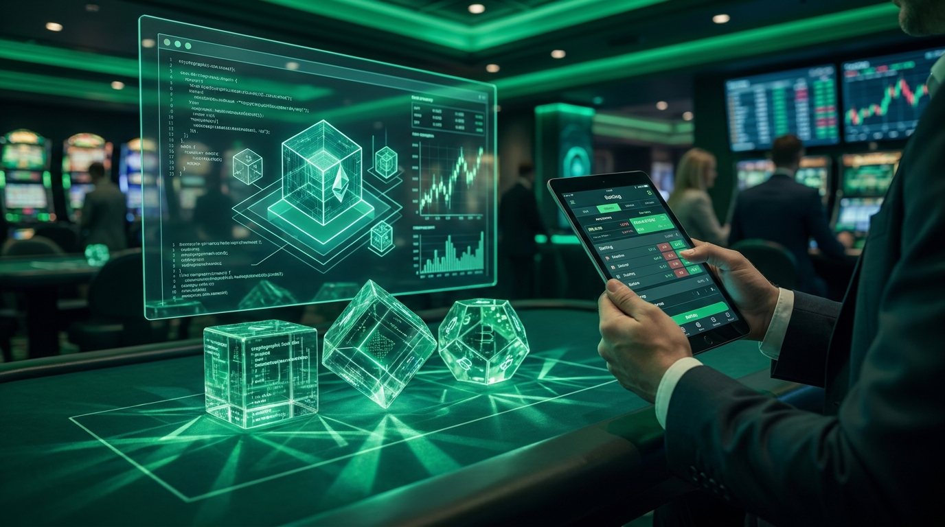 cryptographic hash dice glowing casino