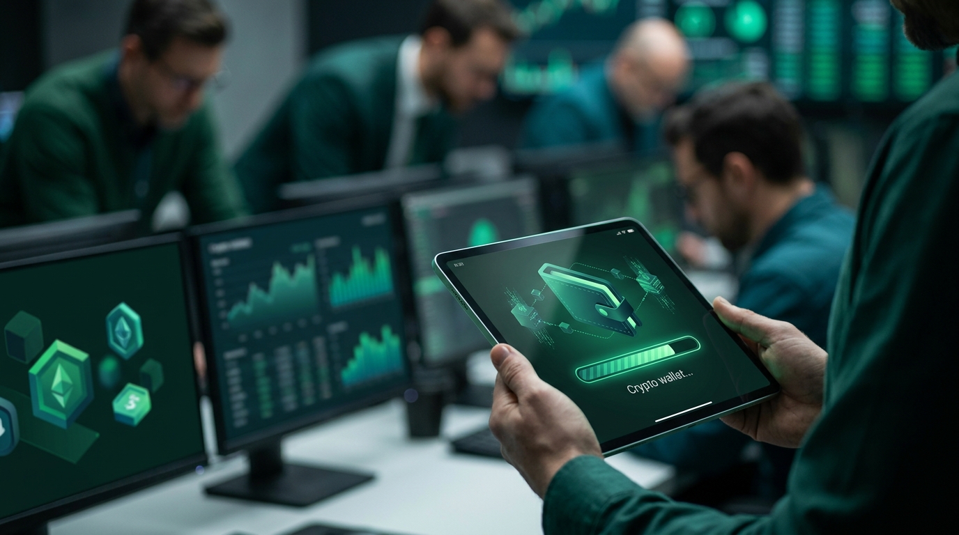 crypto wallet withdrawal glowing blockchain