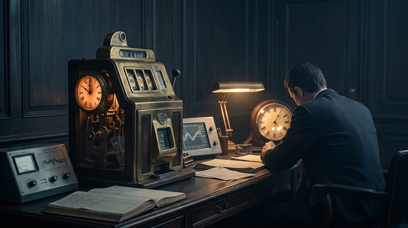 slot machine glowing clock RTP data