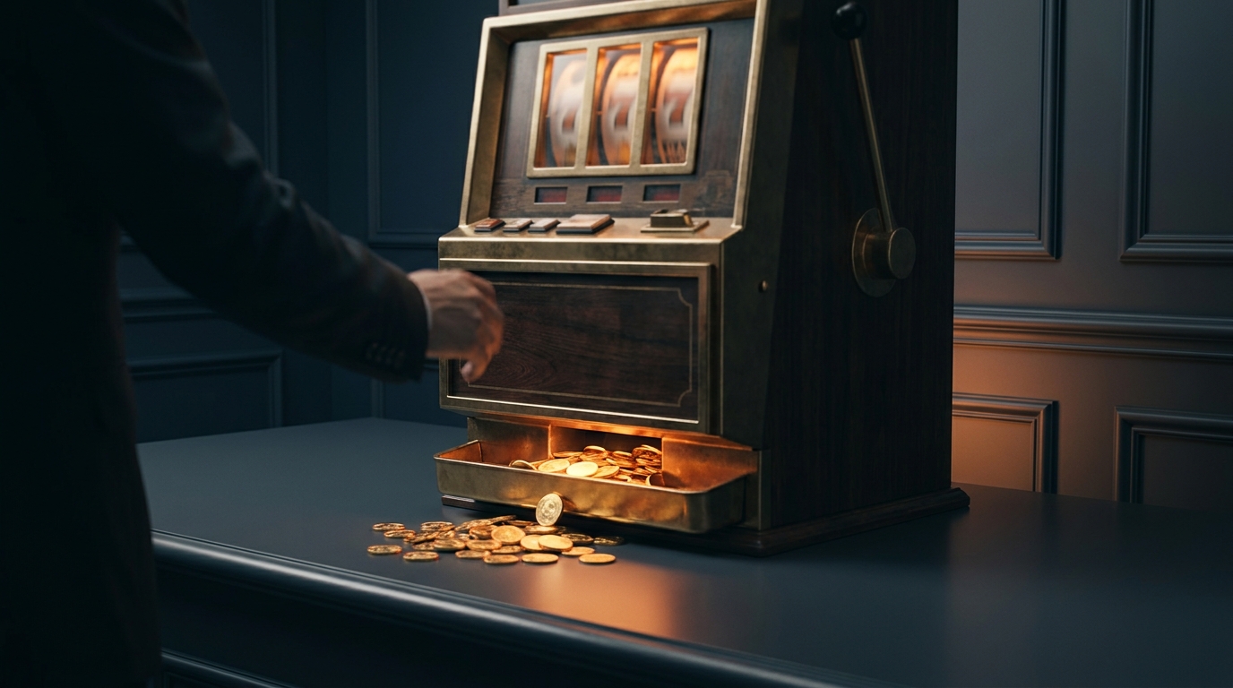 golden slot reels coins glowing