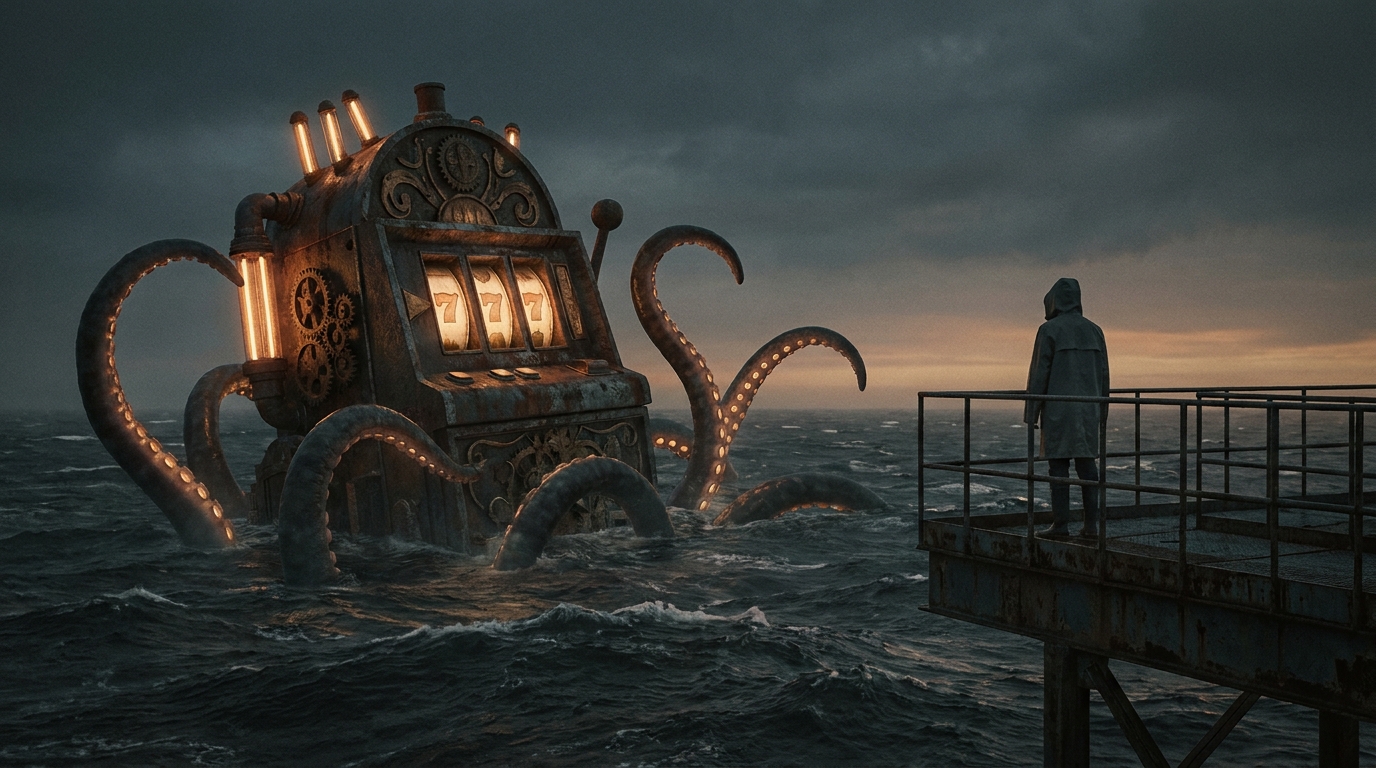 giant kraken ocean slot machine glowing multipliers
