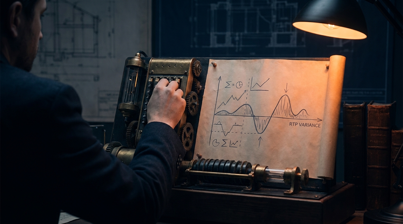 slot machine reels RTP variance chart