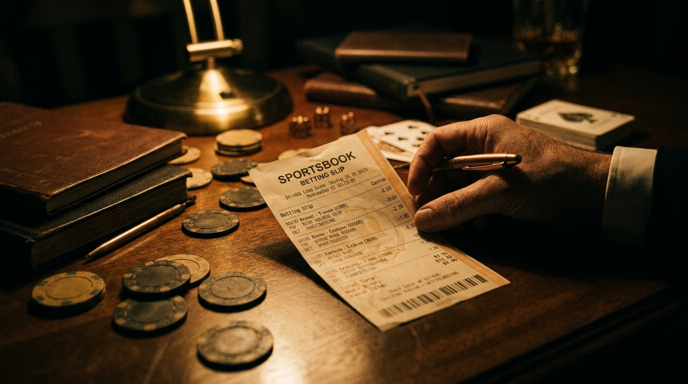 sportsbook betting slip close-up