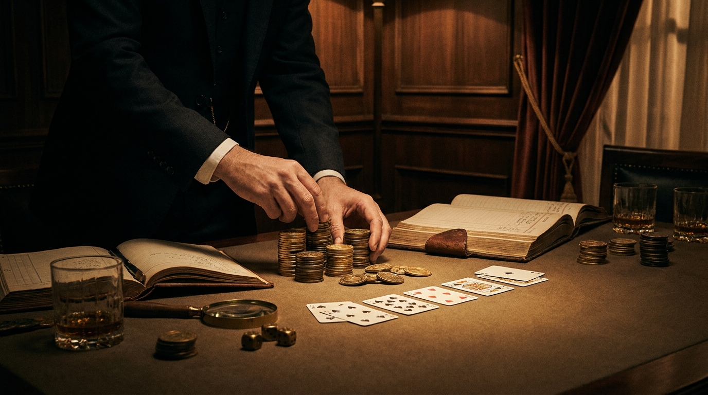 casino slot reels bankroll chips dramatic lighting