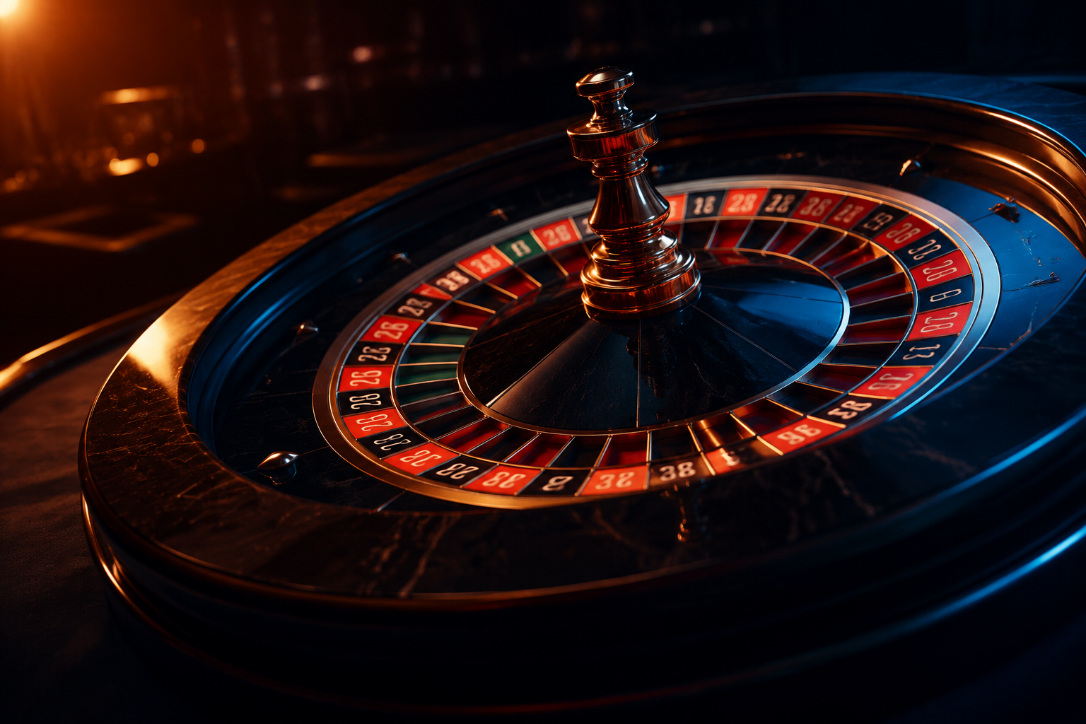 neon casino roulette wheel glowing dark luxury
