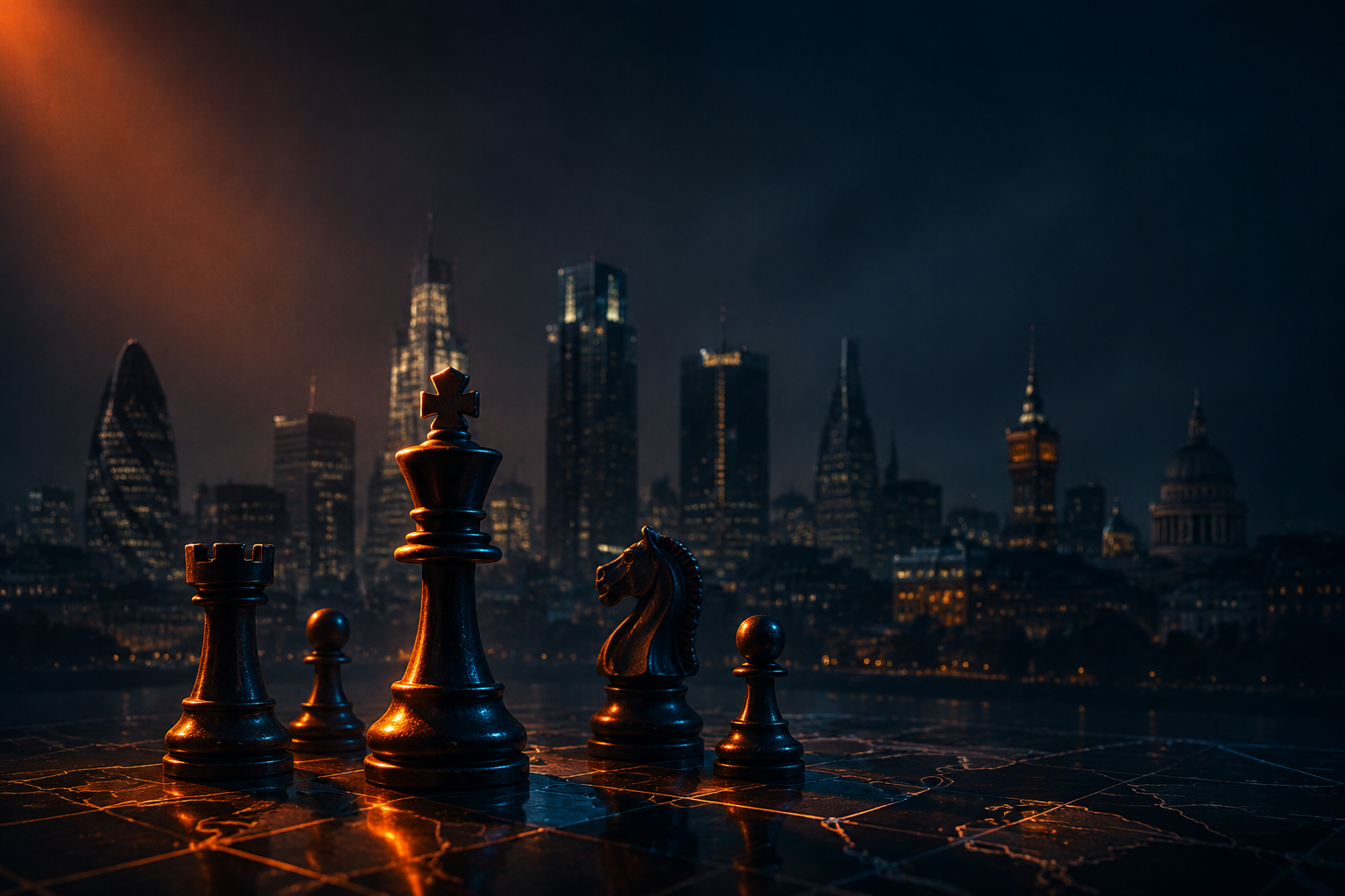 European city skyline digital casino competition abstract